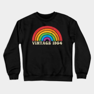 Vintage 1954 - Retro Rainbow Vintage-Style Crewneck Sweatshirt